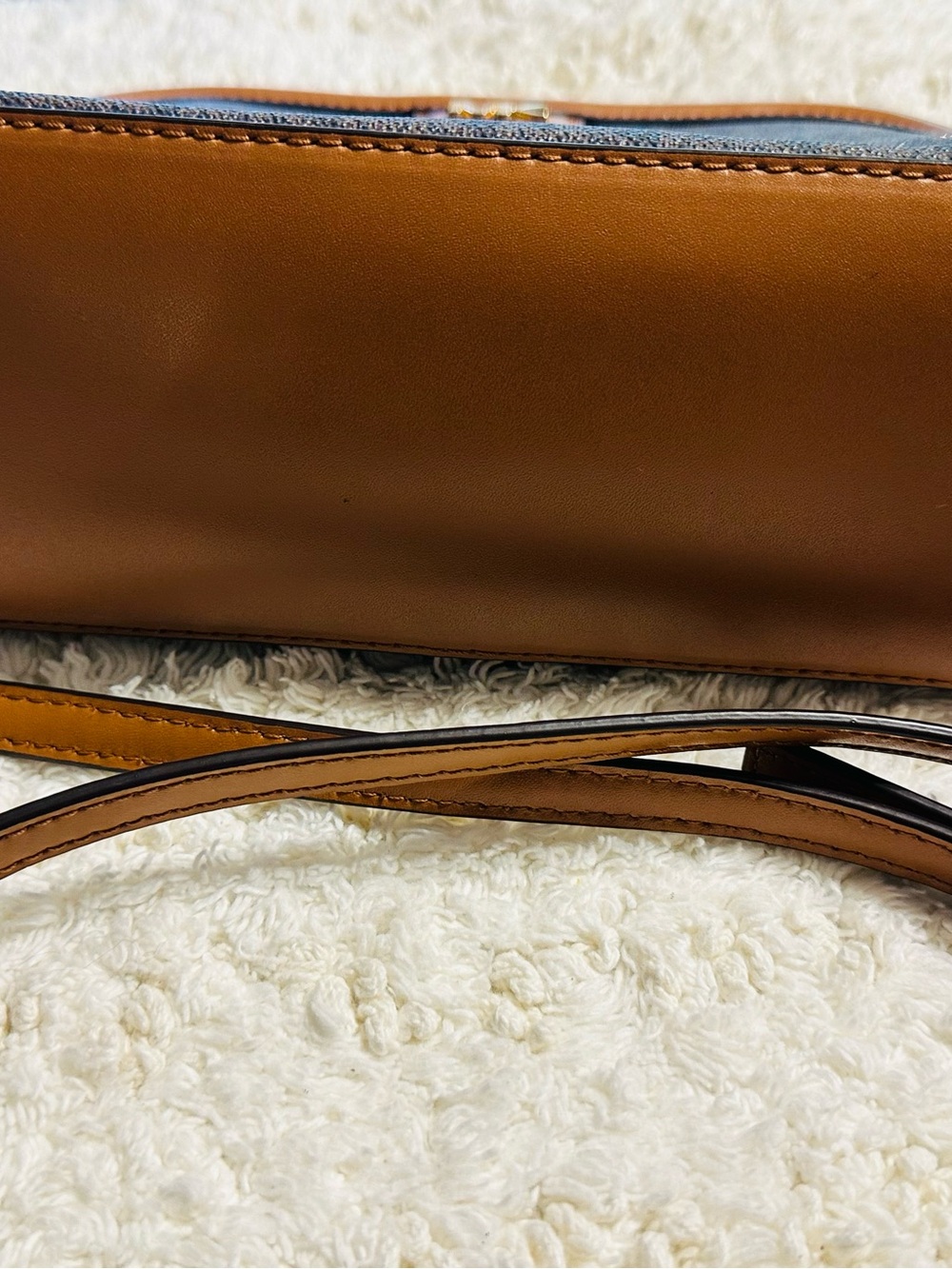 Michael Kors Brown Monogram Crossbody with Tan Trim - Picture 5 of 5